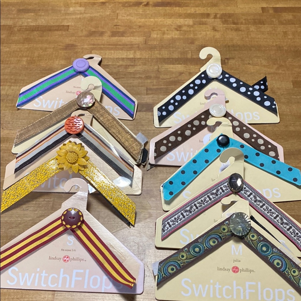 Lindsay Phillips  SwitchFlops Strap Set  10 sets sz S-M- L